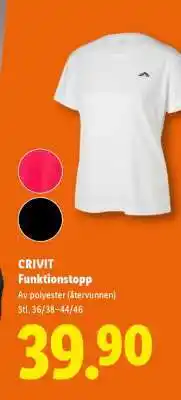 Lidl CRIVIT Funktionstopp erbjuda