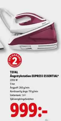 Lidl TEFAL Ångstrykstation EXPRESS ESSENTIAL erbjuda