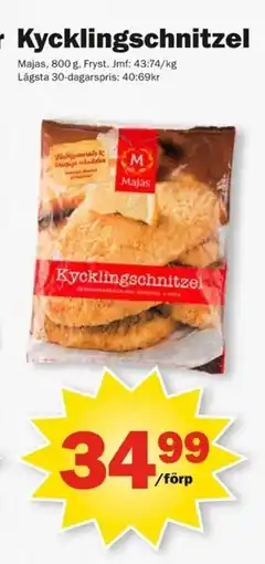 Pekås Kycklingschnitzel erbjuda