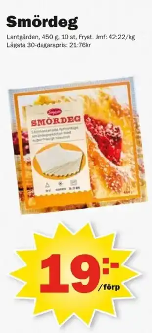 Pekås Smördeg erbjuda