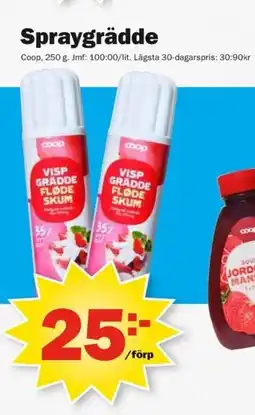 Pekås Spraygrädde erbjuda