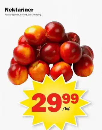 Pekås Nektariner erbjuda