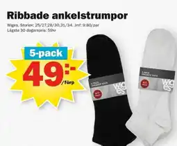 Pekås Ribbade ankelstrumpor erbjuda