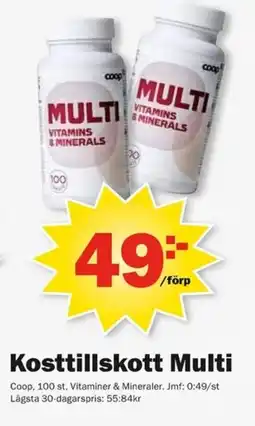 Pekås Kosttillskott Multi erbjuda