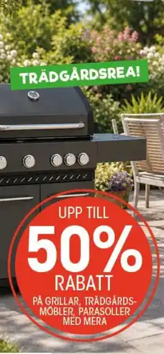 EKO På grillar, trädgårds- möbler, parasoller med mera erbjuda