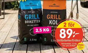 Norrlandskol Grillbriketter/Grillkol