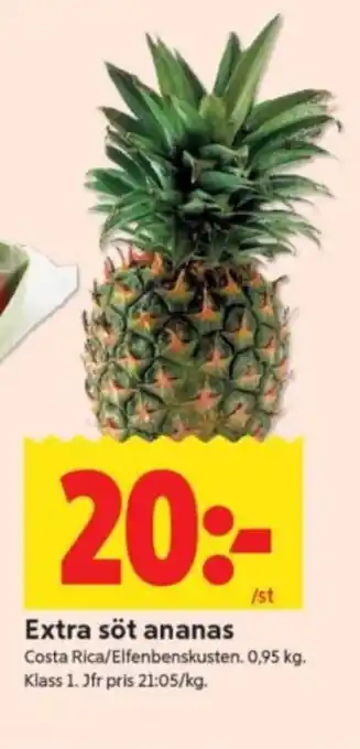 ICA Supermarket Extra söt ananas erbjuda