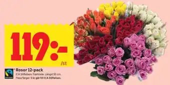 ICA Supermarket Rosor 12-pack erbjuda