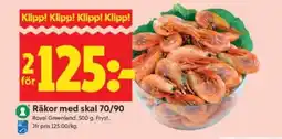 ICA Supermarket Räkor med skal 70/90 erbjuda