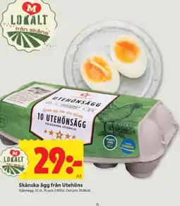 ICA Supermarket Skånska ägg från Utehöns erbjuda