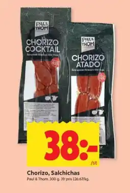 ICA Supermarket Chorizo, Salchichas erbjuda