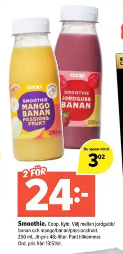 Coop Extra Smoothie erbjuda