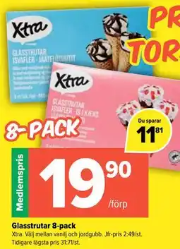 Coop Extra Glasstrutar 8-pack, Medlemspris erbjuda