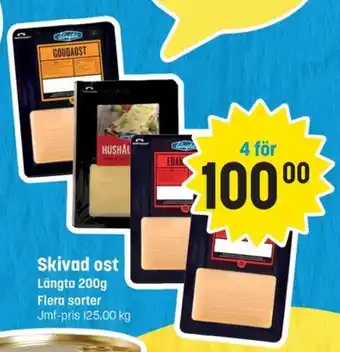 Skivad ost Längta 200g Flera sorter