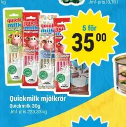 Eurocash Quickmilk mjölkrör erbjuda