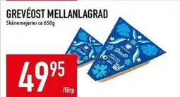 Matdax Skånemejerier Grevéost mellanlagrad erbjuda