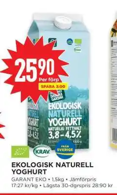 Willys EKOLGISK NATURELL YOGHURT erbjuda
