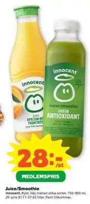 Stora Coop Juice, Smoothie erbjuda