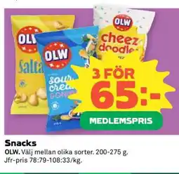 Coop SNACKS erbjuda