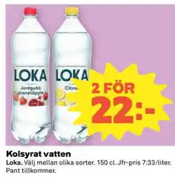 Coop Kolsyrat vatten Loka erbjuda