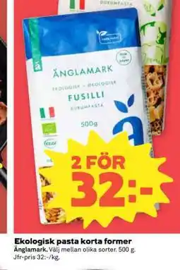 Coop Ekologisk pasta korta former erbjuda