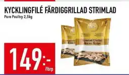 Matdax Pure Poultry Kycklingfilé färdiggrillad strimlad erbjuda