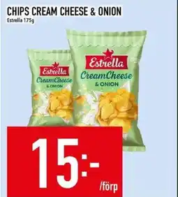 Matdax Estrella Chips cream cheese & onion erbjuda