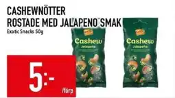 Matdax Exotic Snacks Cashewnötter rostade med jalapeno smak erbjuda
