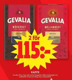 ICA Maxi Gevalia Kaffe erbjuda