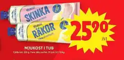 ICA Maxi Fjällbrynt Mjukost i tub erbjuda