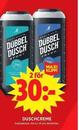 ICA Maxi Dubbeldusch Duschcreme erbjuda
