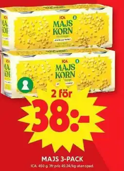 ICA Maxi ICA Majs 3-pack erbjuda