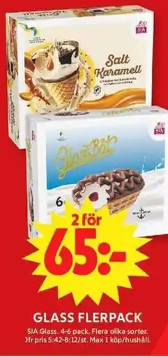 ICA Maxi Sia Glass flerpack erbjuda