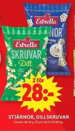 ICA Maxi Estrella Stjärnor, dillskruvar erbjuda