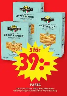 ICA Maxi Zeta Pasta erbjuda