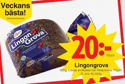 Matöppet Pågen Lingongrova erbjuda