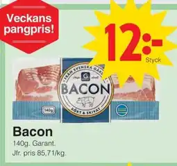 Matöppet Garant Bacon erbjuda