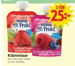 Matöppet Nestlé Klämmisar erbjuda