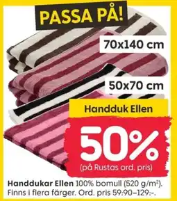 Rusta Handdukar Ellen erbjuda
