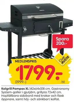 Rusta Kolgrill Pampas XL erbjuda