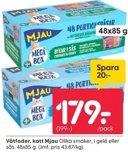 Rusta Våtfoder, katt Mjau erbjuda