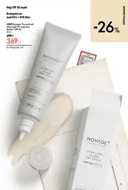 Oriflame Novage+ Proceuticals Ultra Light UV-Age Day Shield + SPF 50 erbjuda