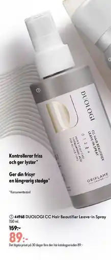 Oriflame DUOLOGI CC Hair Beautifier Leave-in Spray erbjuda