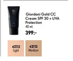 Oriflame Giordani Gold CC Cream SPF 30 + UVA Protection erbjuda