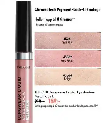 Oriflame THE ONE Longwear Liquid Eyeshadow Metallic erbjuda
