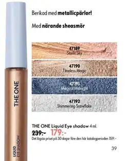 Oriflame THE ONE Liquid Eye shadow erbjuda