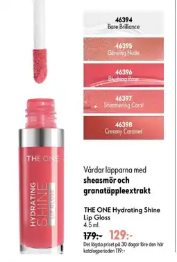 Oriflame THE ONE Hydrating Shine Lip Gloss erbjuda