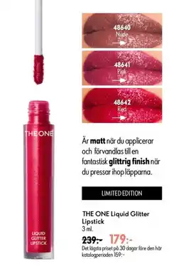 Oriflame THE ONE Liquid Glitter Lipstick erbjuda