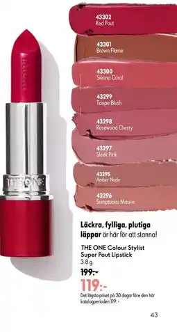 Oriflame THE ONE Colour Stylist Super Pout Lipstick erbjuda