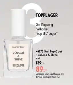 Oriflame Nail Top Coat - Volume & Shine erbjuda
